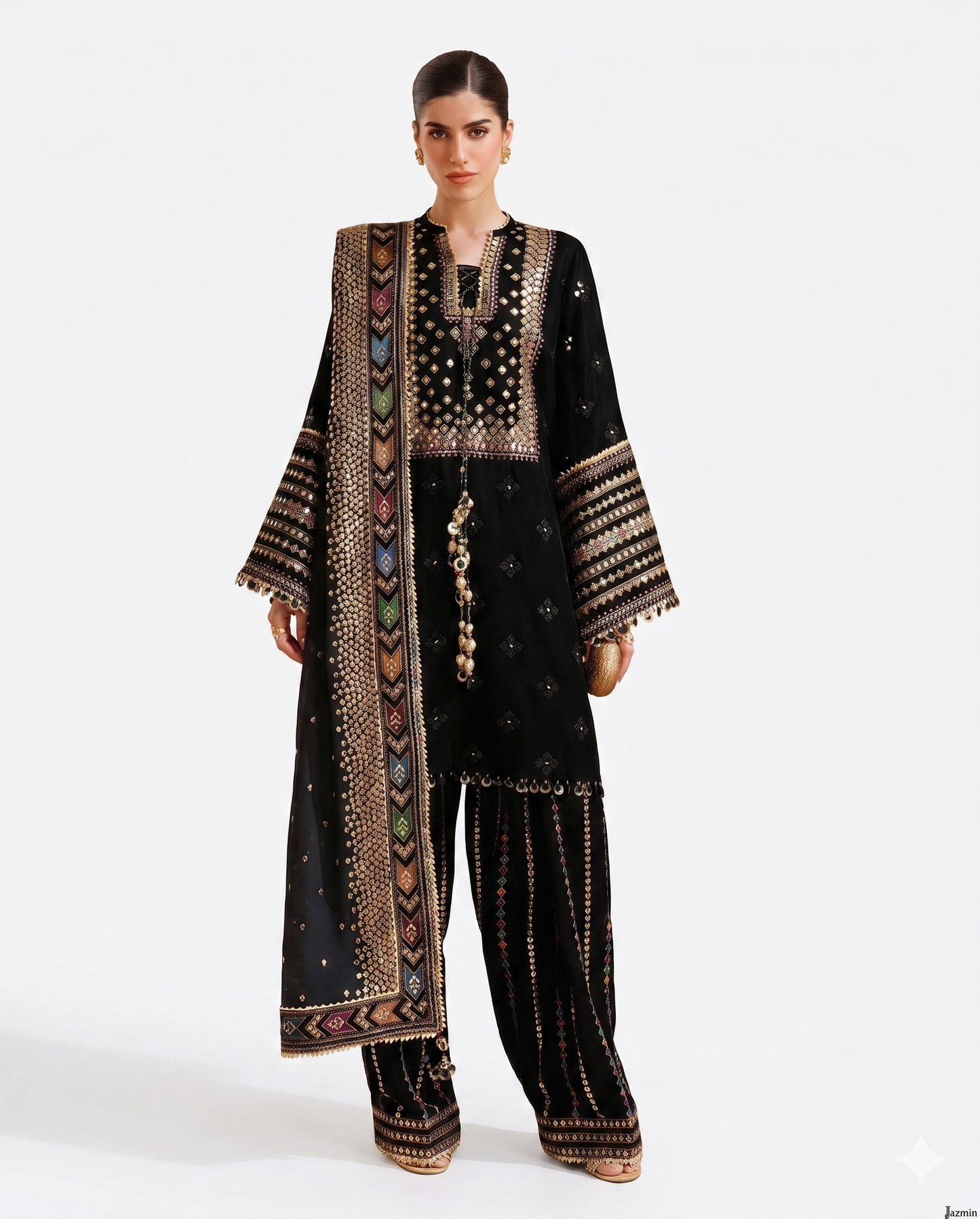 Jazmin Sequence Embroidered & Premium Luxury Lawn - AK-3353