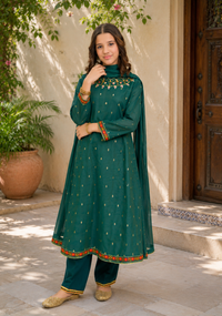 OCHRE Kids Embroidered Luxury Lawn – 2-Piece Suit (AK-2266)