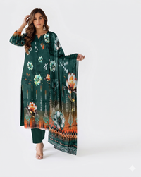 Zayan Collection: Digital Lawn "Bana Dora" Bold Print