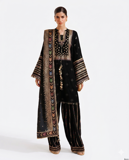 Jazmin Sequence Embroidered & Premium Luxury Lawn - AK-3353