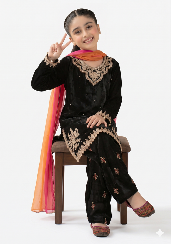 MARIA.B. Kids Embroidered Luxury Lawn - AK-2204