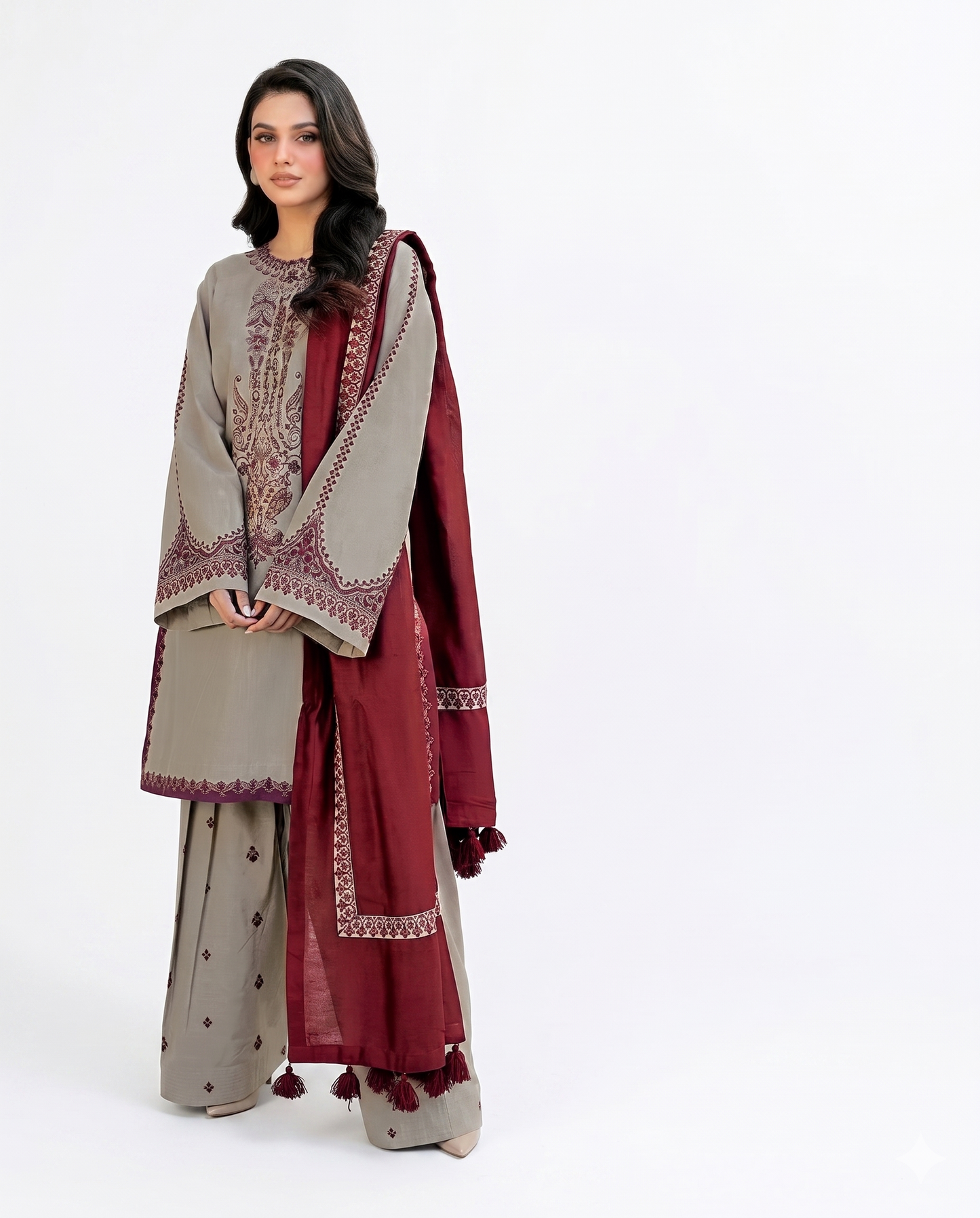 Baroque Premium Embroidered Luxury Lawn – AK-3331