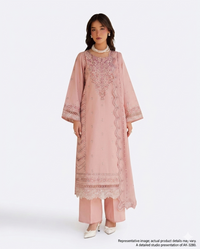Batik Gulzaar Premium Embroidered Luxury Lawn – Dusty Rose Charm