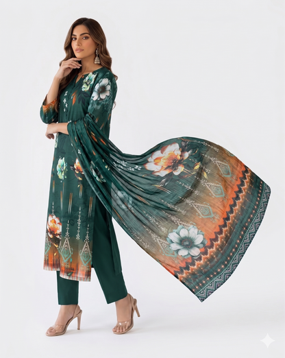 Zayan Collection: Digital Lawn "Bana Dora" Bold Print