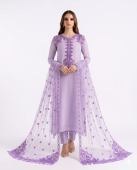 IZNIK Premium Embroidered Luxury Lawn 3-Piece Suit (AK-3407) – Lilac