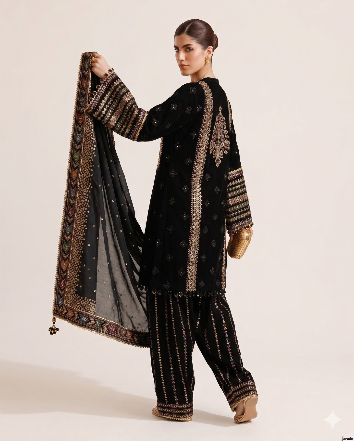 Jazmin Sequence Embroidered & Premium Luxury Lawn - AK-3353