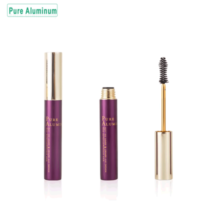 Luxury Custom Logo Makeup Beauty Mascara Packaging 100% Pure Aluminum Empty Mascara Tube