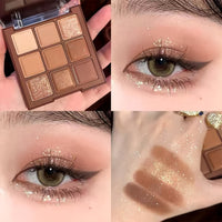 Wholesale Mocha Chocolate 9 Shades Eyeshadow Palette Brown Color Tone Eye Makeup Eye Shadow for Black Girls