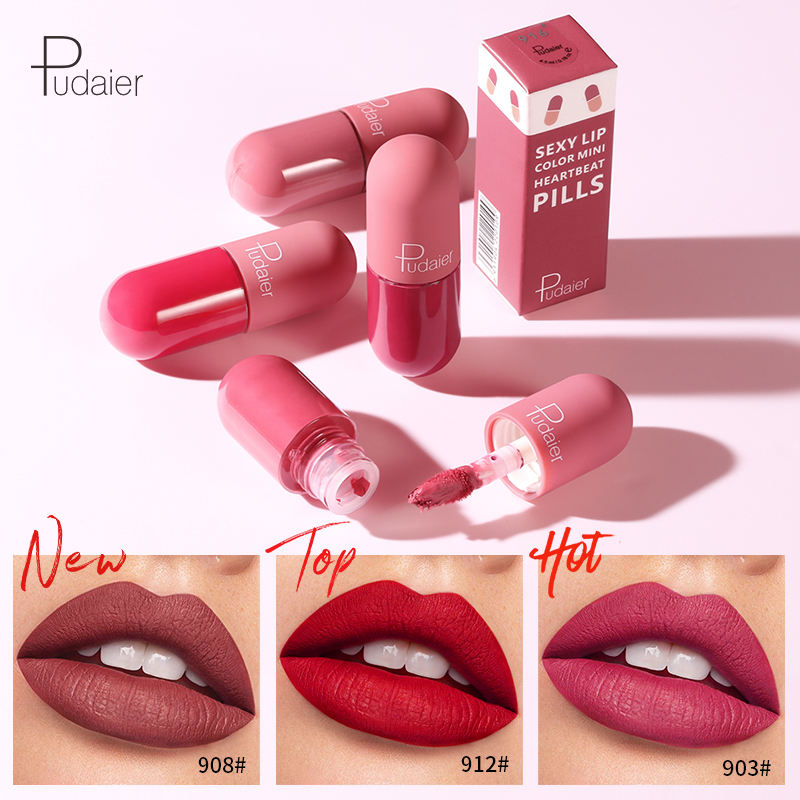 Wholesale Makeup Mini Capsule Matte Liquid Lipstick Matte 18 Shades Waterproof Nude Color Private Label Lip Set