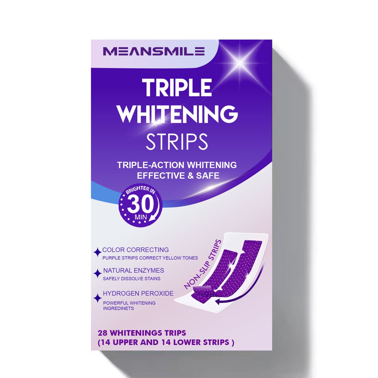 Premium Product Factory Supply Privet Label Teeth Whitening Gel Strips 7 Pouches for Teeth Whitening