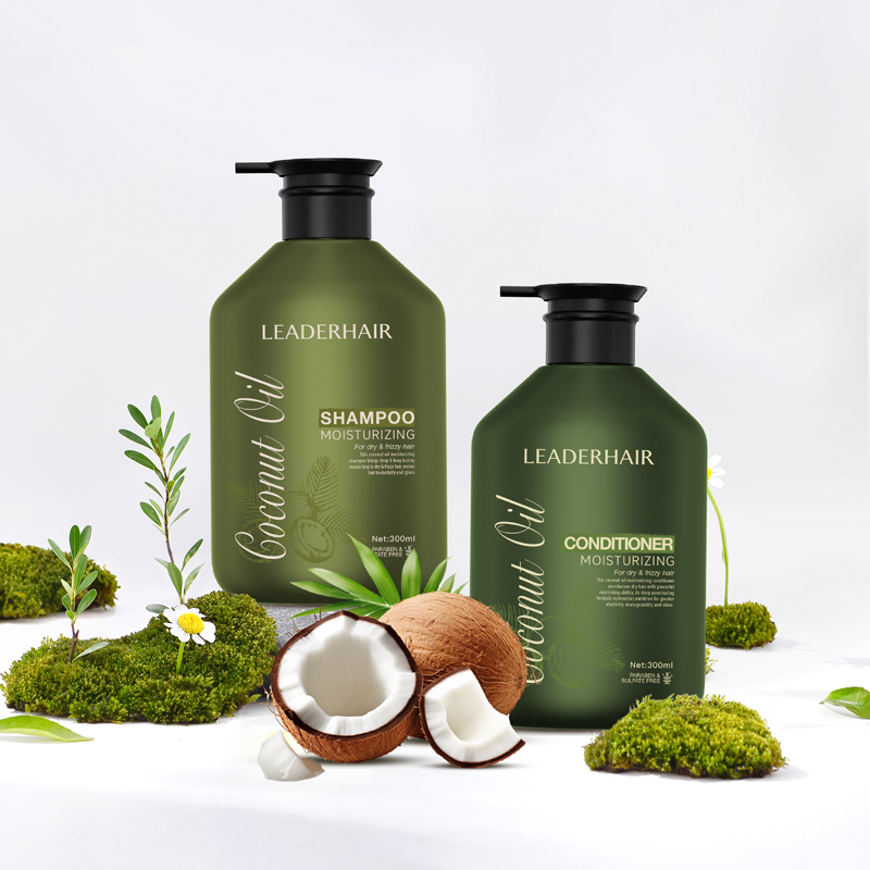 OEM/ODM Manufacturer Sulfate Free Hair Care Product Moisturizing Coconut Oil Shampoo and Conditioner Set for Men and Women