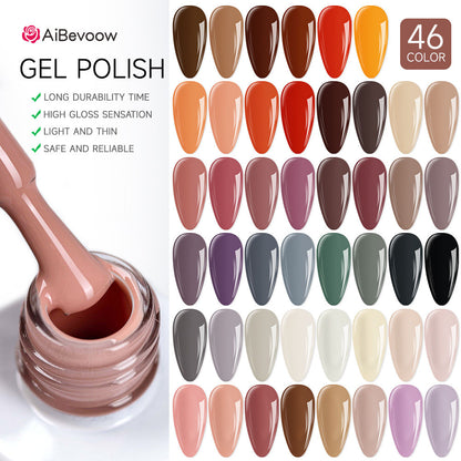 AiBevoow 15Ml 46 Colors High Quality Gel Nail Polish OEM Wholesale Nail Suppliers Nail Art Painting Gel Polish for Nail Beauty