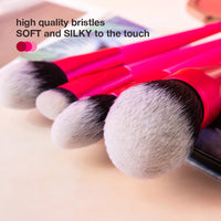Custom Pink Professional Makeup Brush Kit Private Label Cosmetic Brush Set with Logo for Face Foundation Makeup