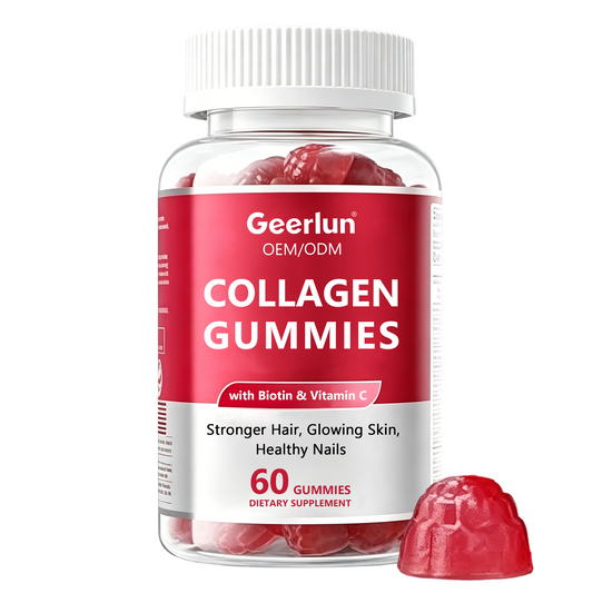 OEM Biotin Vitamin C Supplement Support Hair Nail Growth Beauty Skin Whitening Glutathione Collagen Gummies