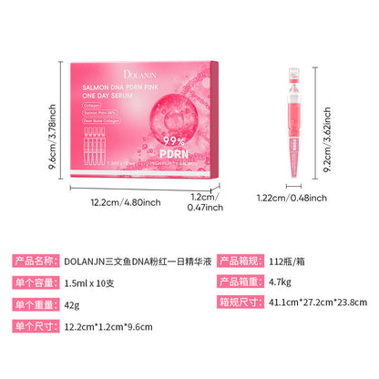 OEM Pdrn Skin Booster Serum Anti-age Moisturizing Pdrn Salmon Dna pink Peptide Serum 30ml 10 Pieces for Daily