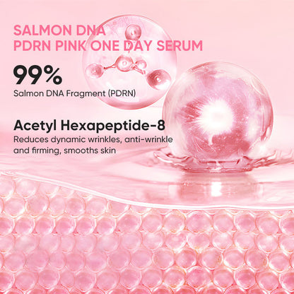 OEM Pdrn Skin Booster Serum Anti-age Moisturizing Pdrn Salmon Dna pink Peptide Serum 30ml 10 Pieces for Daily