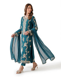 Vintage Premium Embroidered Luxury Lawn – 3-Piece Suit (AK-3345)