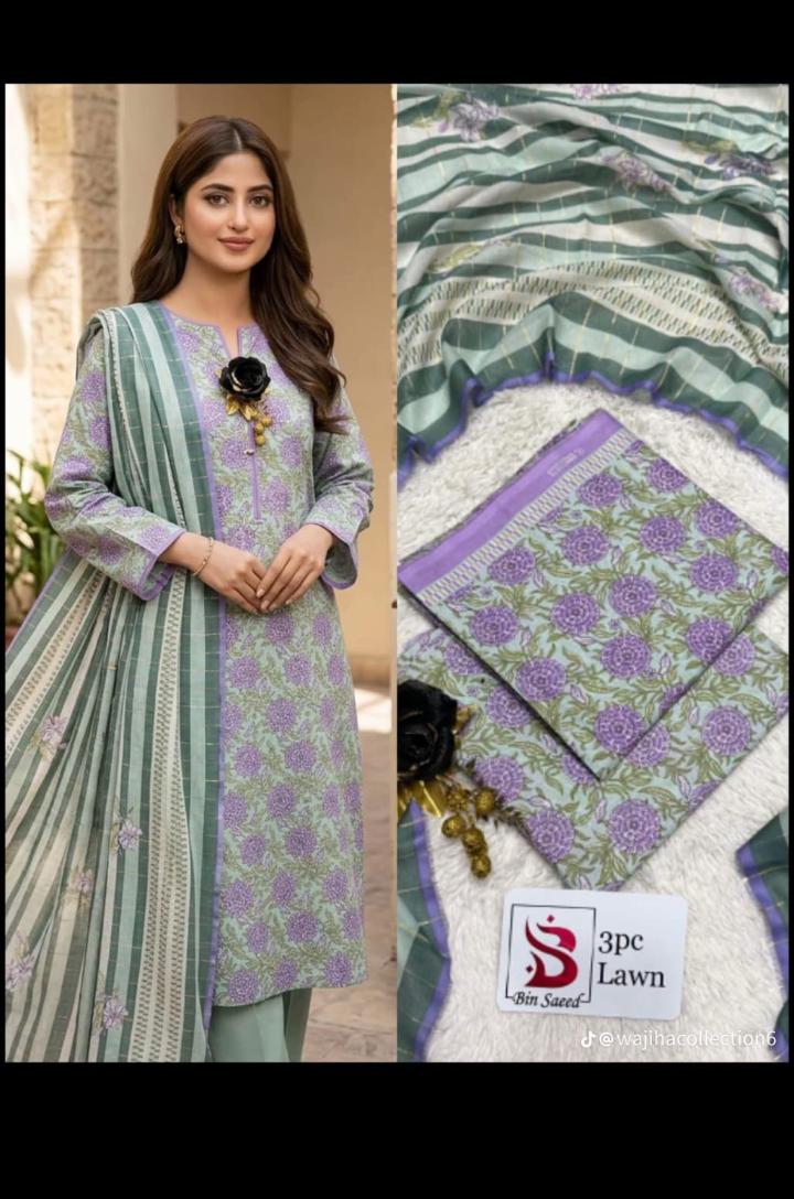 Lavender Bloom 3 Piece Lawn Suit | Elegant Printed Summer Collection