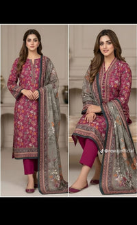 Berry Blossom Printed Lawn Suit