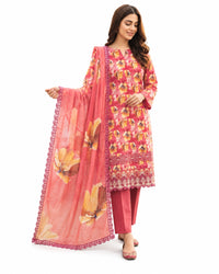 Coral Bloom – Floral Printed Pink Suit Set