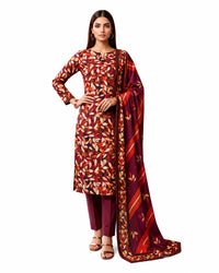 Autumn Bloom Printed 3-Piece Lawn Suit