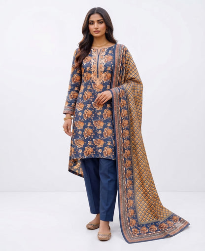 Vintage Blossom Printed Lawn 3-Piece Suit