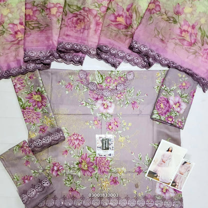 IZNIK – Lilac Embroidered Luxury Lawn 3-Piece Suit (AK-3407)